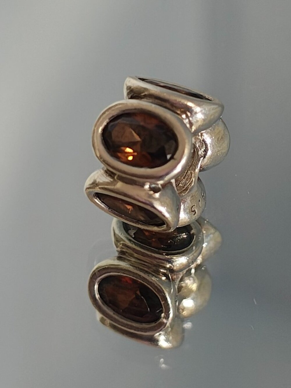 Authentic Retired Pandora Brown Oval Lights Charm – Style 790311BCZ